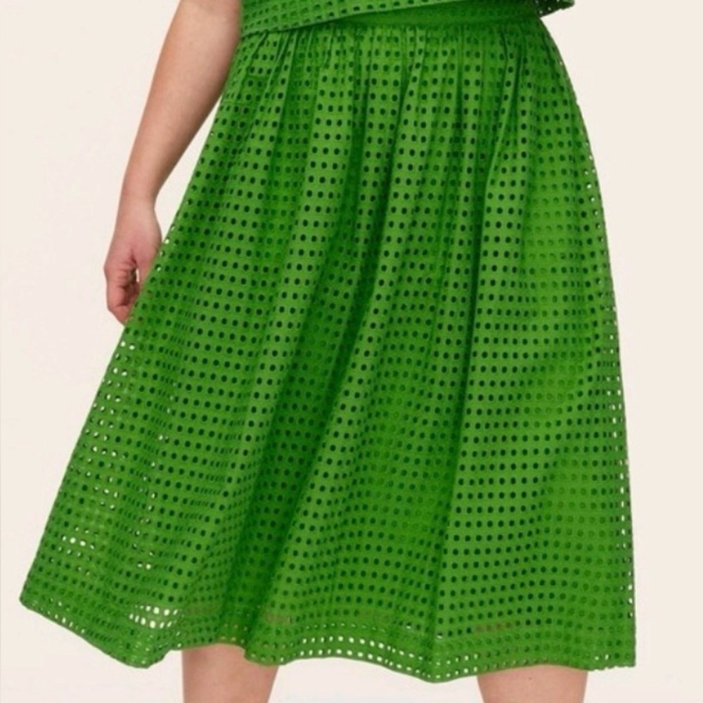 Kate Spade for Target Green Eyelet Midi Skirt | 2025 Collection